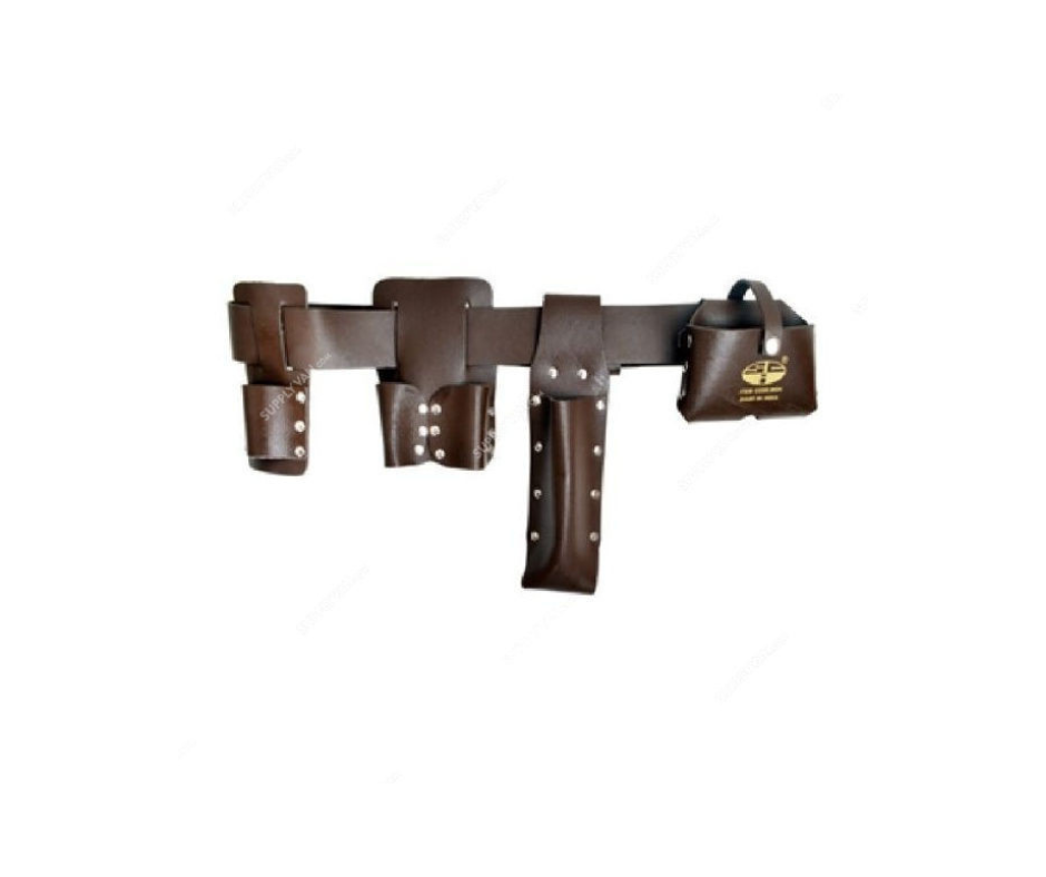 Sci - Scaffolding Leather Belt With Pocket Leather Brown - MOV