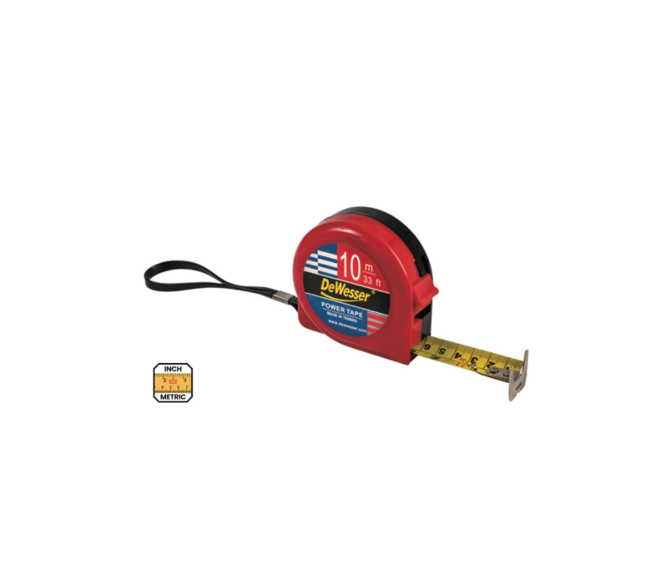 DeWesser - Steel Measuring Tape 3 mtr