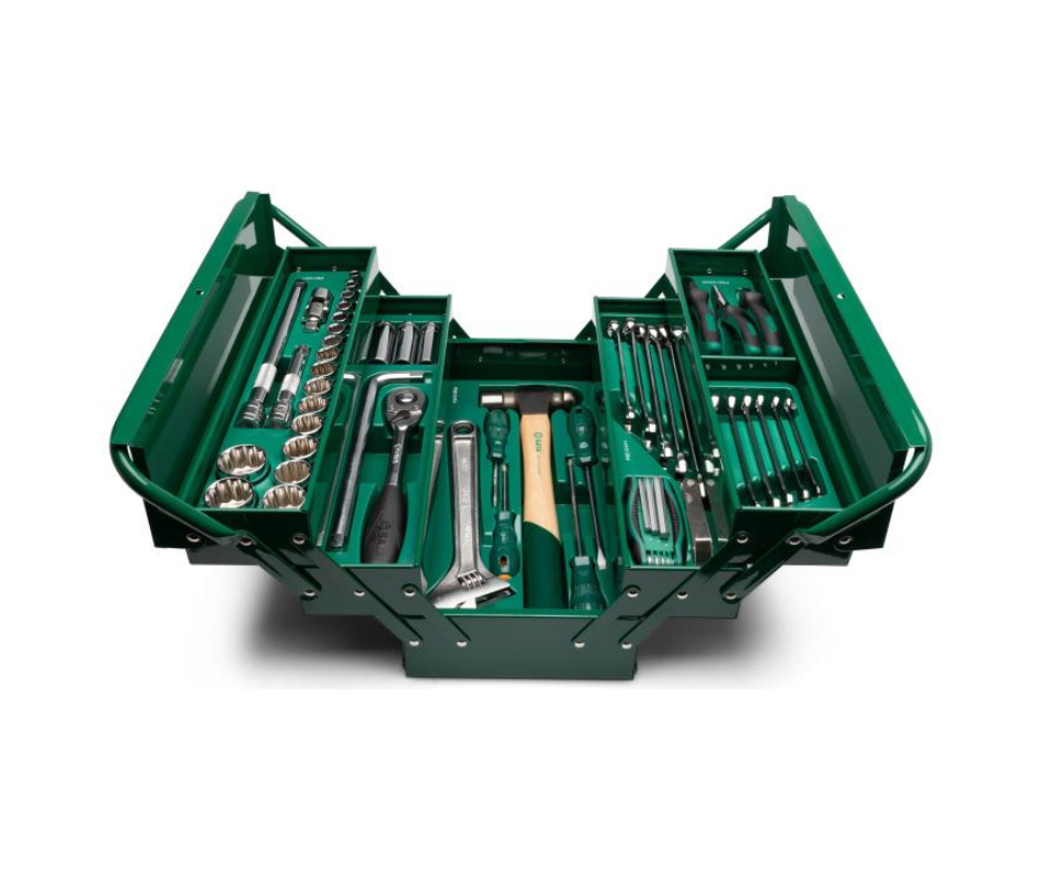 SATA - 70 Pc 1/2" Drive 12 Point Metric Cantilever Tool Box and Tray Set - ST95104A70