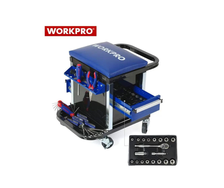 WORKPRO - Roller Seat with Tool 136Pcs - W009039