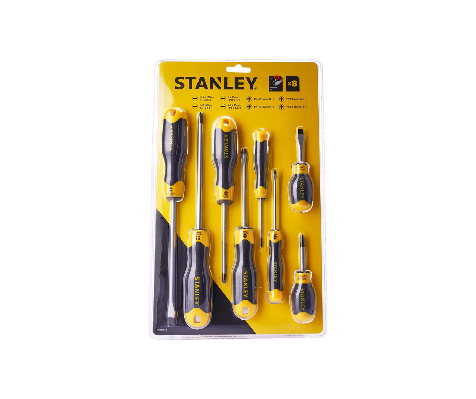 Stanley - Cushion Grip Screwdriver Set 8 Pieces - STHT92004-8