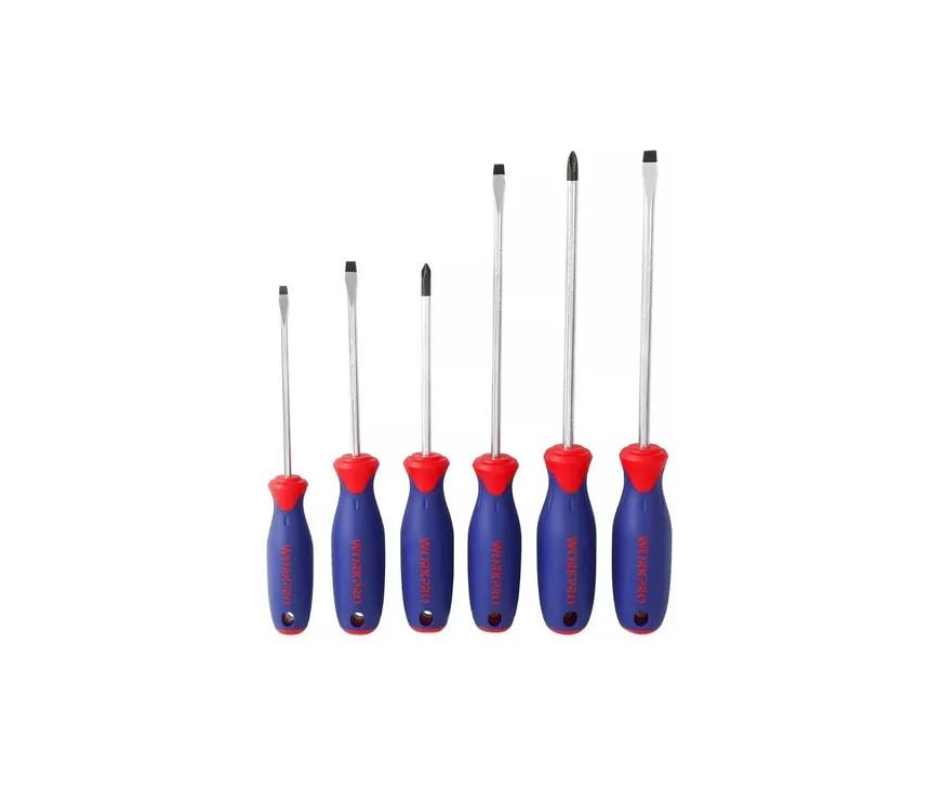 WORKPRO - Screw Driver Set Chrome 6 Pcs - W000824