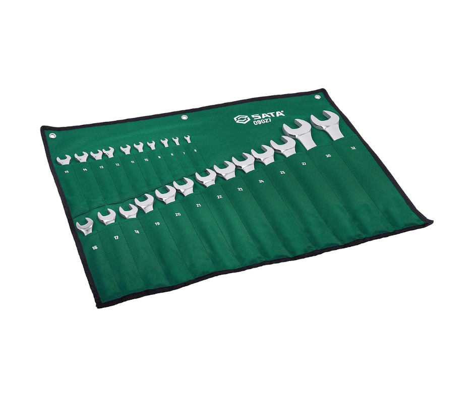 SATA - 23-Piece Full-Polish Metric Combination Wrench Set - ST09027SJ