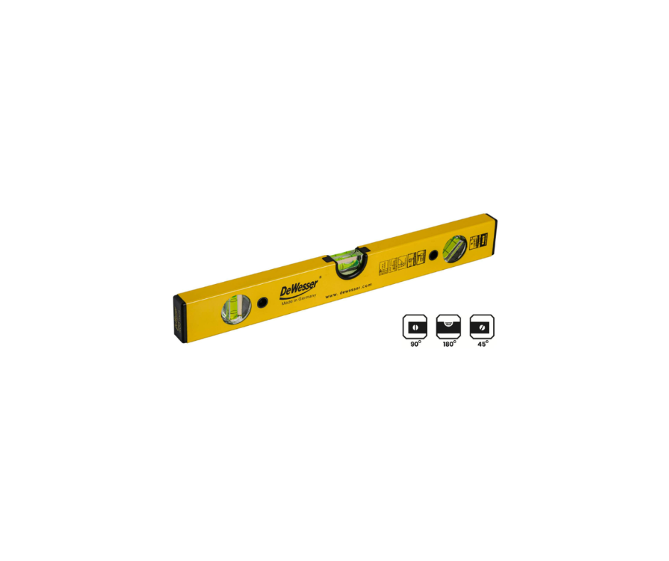 DeWesser - Aluminium Spirit Level 30 cm